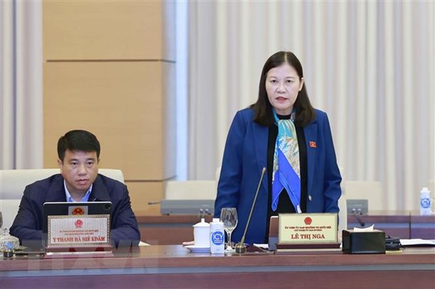 Chủ nhiệm Ủy ban Tư pháp của Quốc hội Lê Thị Nga. (Ảnh: Doãn Tấn/TTXVN)