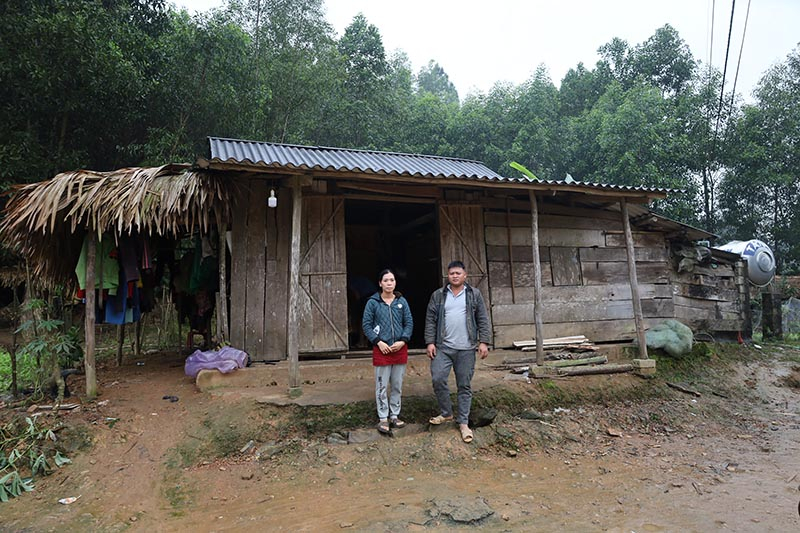 Ngôi nhà ở của vợ, chồng Đinh Thanh Bằng, trú tại thôn Trấu, xã Hồng Hóa hiện tại. 