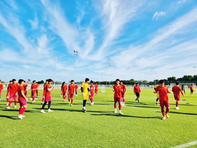 U20 Việt Nam tham dự VCK U20 châu Á 2023 tại Uzbekistan. Ảnh: VFF.