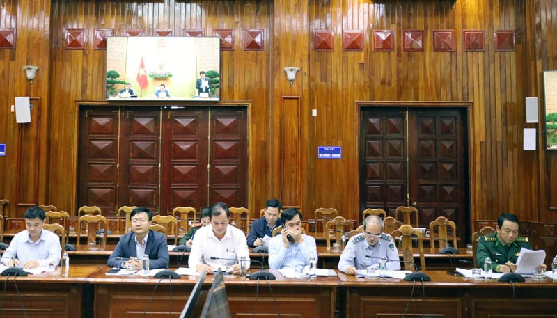 Các đại biểu tham dự tại điểm cầu trực tuyến tỉnh ta.