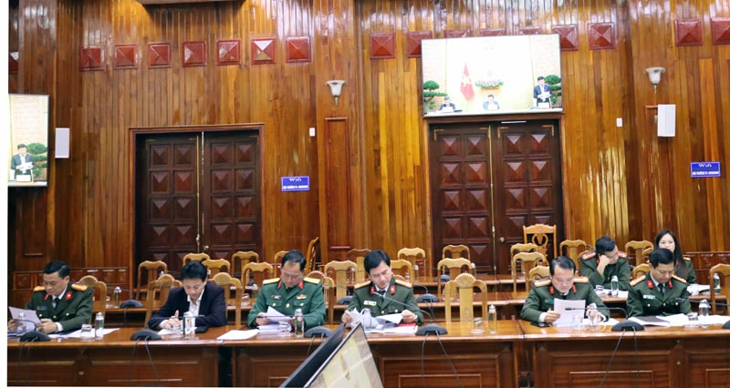 Các đại biểu tham dự tại điểm cầu trực tuyến tỉnh ta.