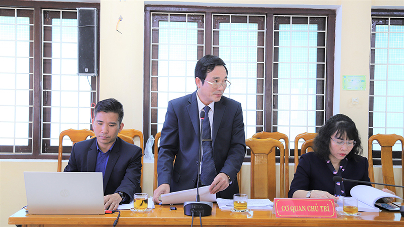Đại diện đơn vị chủ trì phát biểu tại buổi nghiệm thu.