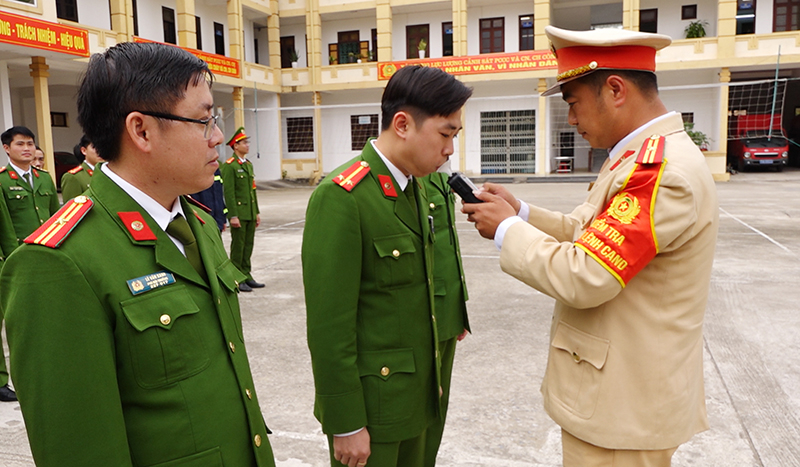 Kiểm tra Điều lệnh thực hiện nghiêm quy định phòng chống tác hại của rượu, bia trong toàn lực lượng Công an tỉnh