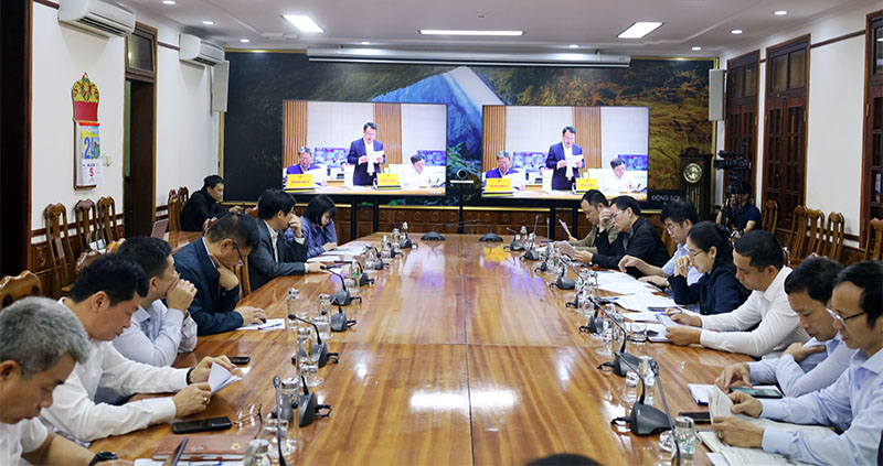 Các đại biểu tham dự tại điểm cầu tỉnh ta
