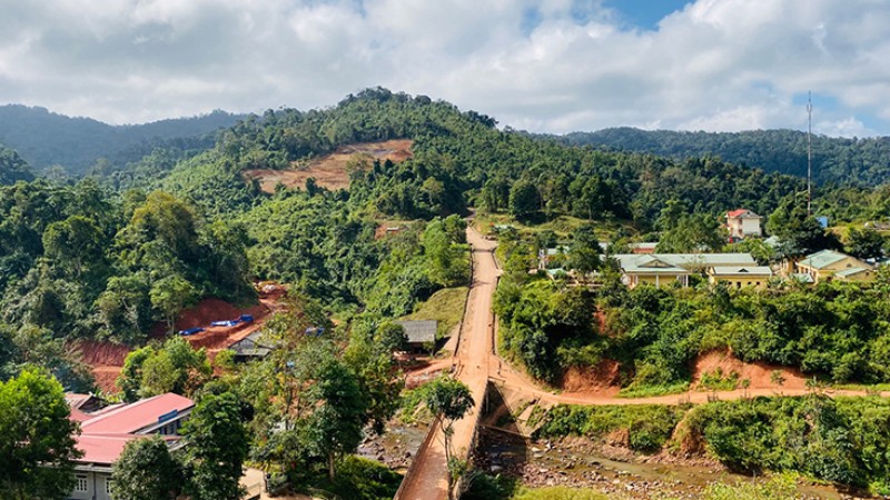 Khu vực cửa khẩu Cà Roòng. 