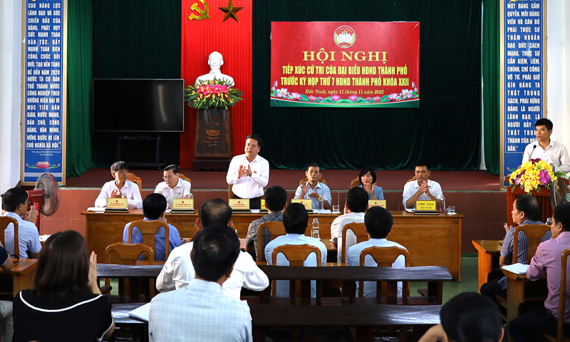 Mặt trận các cấp thành phố phối hợp tổ chức thành công các hội nghị tiếp xúc cử tri trên địa bàn. 
