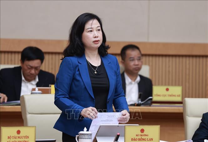 Bộ trưởng Bộ Y tế Đào Hồng Lan phát biểu. Ảnh: Dương Giang/TTXVN