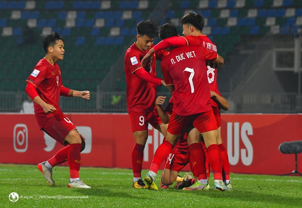 U20 Việt Nam tiếp tục tạo nên bất ngờ ở vòng chung kết U20 châu Á 2023. (Nguồn: VFF)