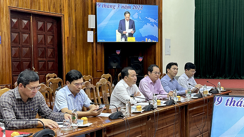 Đại biểu dự hội nghị tại điểm cầu tỉnh Quảng Bình.