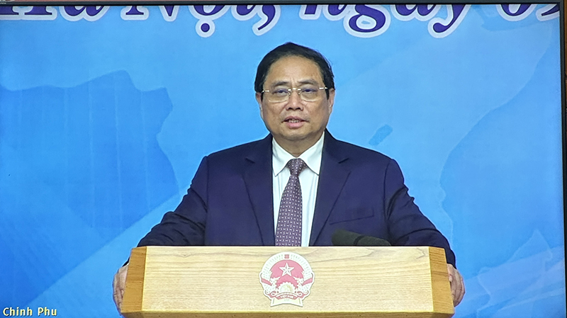 Thủ tướng Chính phủ Phạm Minh Chính phát biểu chỉ đạo tại hội nghị.