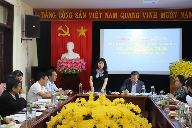 Đại diện Sở Văn hóa -Thể thao phát biểu ý kiến tại buổi làm việc