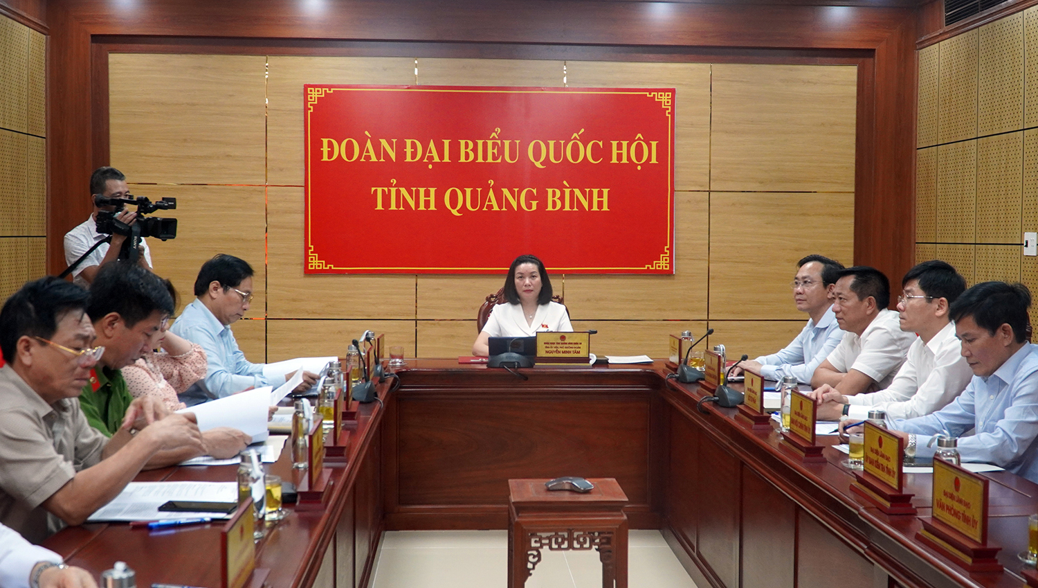 Toàn cảnh phiên họp tại điểm cầu tỉnh Quảng Bình