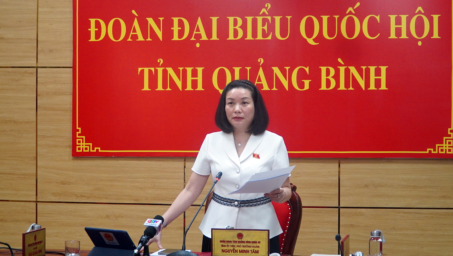 Đại biểu Nguyễn Minh Tâm chất vấn Chánh án TAND tối cao Nguyễn Hòa Bình về nhóm vấn đề thuộc lĩnh vực tòa án