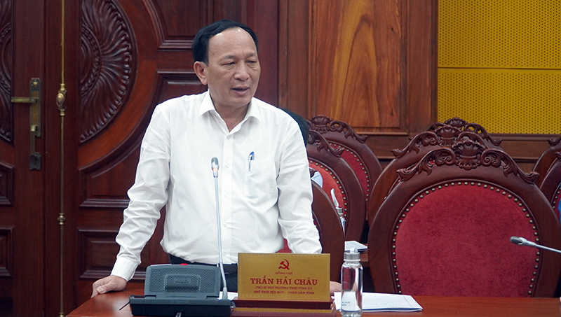 Đồng chí Phó Bí thư Thường trực Tỉnh ủy Trần Hải Châu: Tập trung giải quyết vướng mắc các vướng mắc trong triển khai các dự án trọng điểm