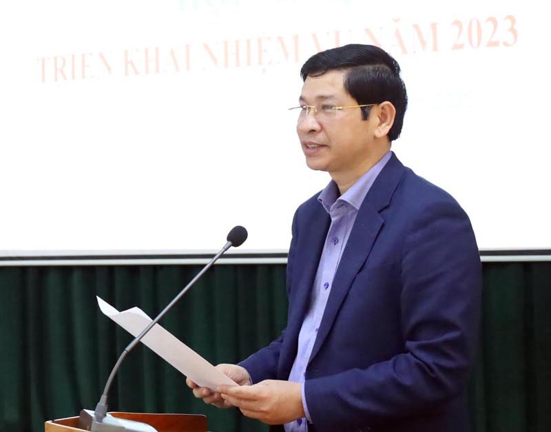 Đồng chí Hồ An Phong, Tỉnh ủy viên, Phó Chủ tịch UBND tỉnh, Trưởng Ban Chỉ đạo tỉnh phát biểu chỉ đạo tại hội nghị.