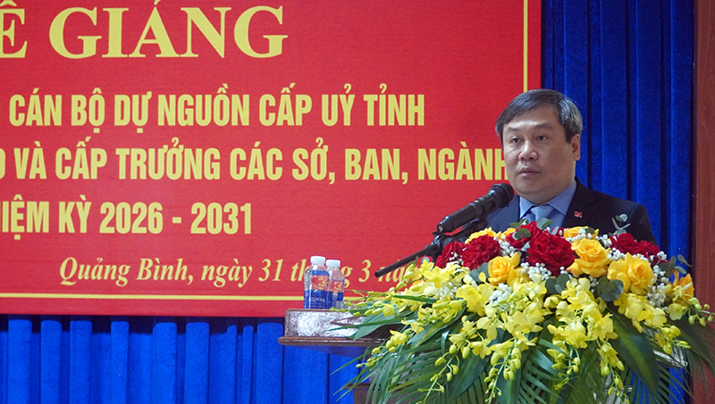 Đồng chí Bí thư Tỉnh ủy Vũ Đại Thắng: Lớp bồi dưỡng nhằm hình thành tầm nhìn, tư duy chiến lược cho đội ngũ cán bộ được quy hoạch