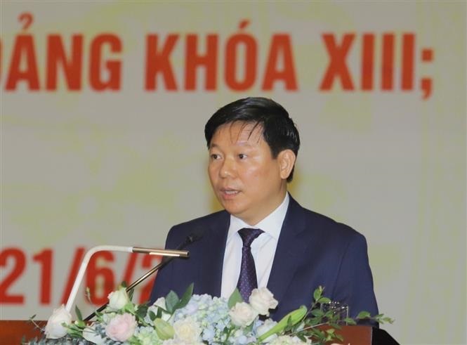   Phó trưởng Ban Ban Tuyên giáo Trung ương Trần Thanh Lâm quán triệt Quy định 100-QĐ/TW và 101-QĐ/TW ngày 28/2/2023 của Ban Bí thư về trách nhiệm, quyền hạn và việc bổ nhiệm, miễn nhiệm, khen thưởng, kỷ luật lãnh đạo cơ quan báo chí, nhà xuất bản...Ảnh: TTXVN phát