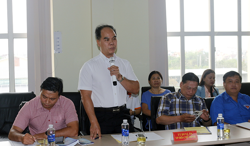 Đại biểu phát biểu tại hội nghị.