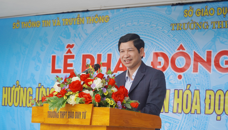 Đồng chí Phó Chủ tịch UBND tỉnh Hồ An Phong khai mạc Lễ phát động Hưởng ứng Ngày sách và Văn hóa đọc Việt Nam trên địa bàn tỉnh Quảng Bình năm 2023.
