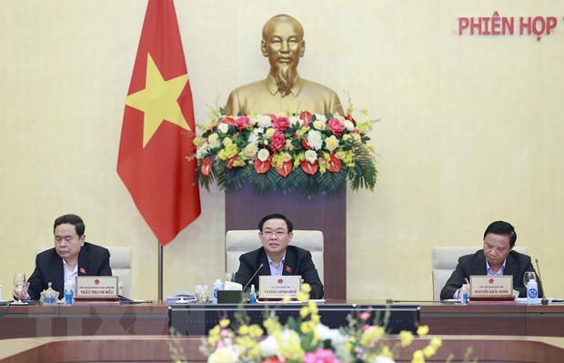 Chủ tịch Quốc hội Vương Đình Huệ phát biểu. (Ảnh: Doãn Tấn/TTXVN)