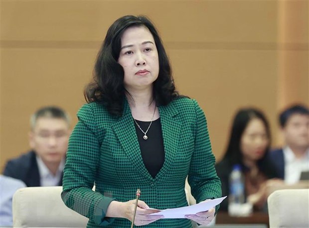Bộ trưởng Bộ Y tế Đào Hồng Lan phát biểu. (Ảnh: Doãn Tấn/TTXVN)
