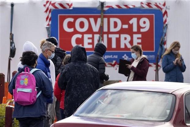 Một điểm tiêm vaccine ngừa COVID-19 tại Wellington (New Zealand). (Ảnh: AFP/TTXVN)