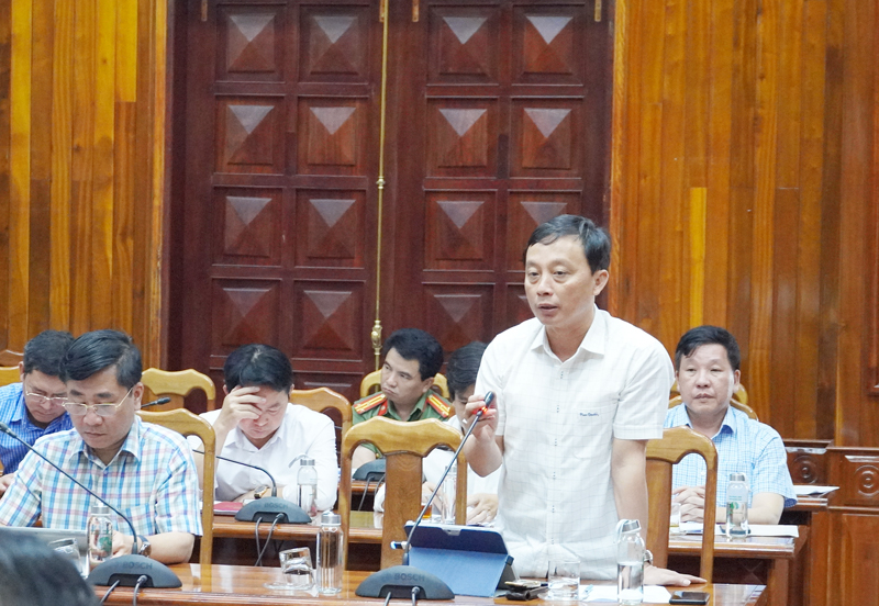 Lãnh đạo Sở Nông nghiệp-PTNT phát biểu tại cuôc họp.