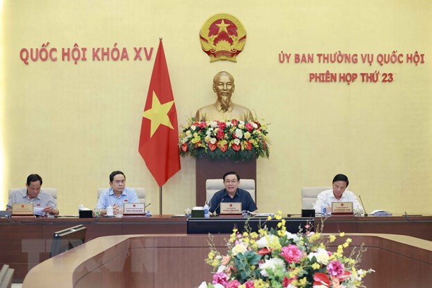 Chủ tịch Quốc hội Vương Đình Huệ phát biểu. (Ảnh: Doãn Tấn/TTXVN)