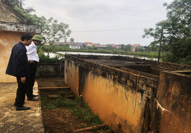 2. Công trình cấp nước nông thôn ở xã Võ Ninh, huyện Quảng Ninh.