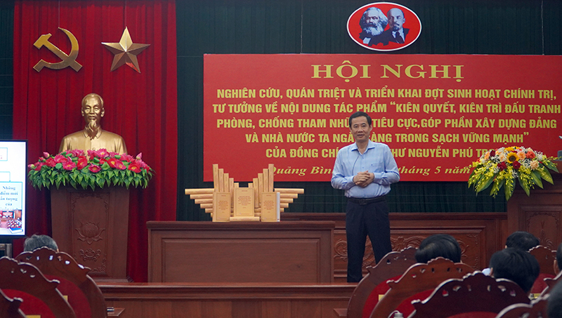 Đồng chí Phó Trưởng ban Nội chính Trung ương Nguyễn Thái Học quán triệt các nội dung cuốn sách