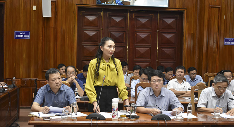 Đại biểu đóng góp ý kiến tại hội nghị