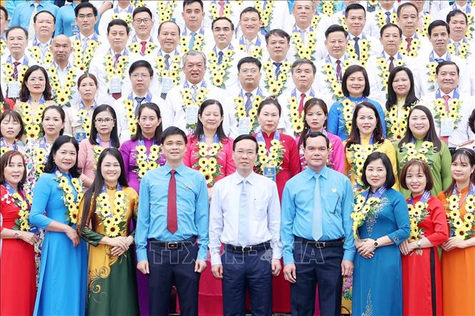 Chủ tịch nước Võ Văn Thưởng và các đại biểu. Ảnh: Thống Nhất/TTXVN