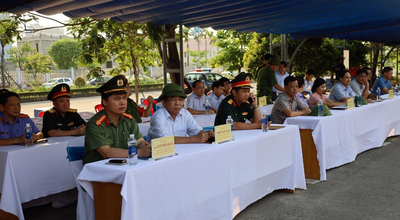Các đại biểu tham dự tại buổi diễn tập.