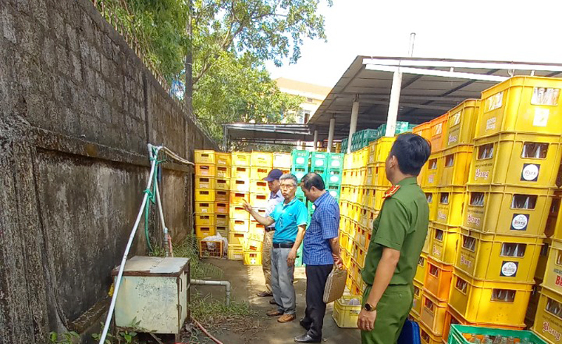 Giếng khoan số 3, mẫu nước xét nghiệm không đạt chất lượng nước dưới đất do chỉ tiêu vi sinh vật không đạt.