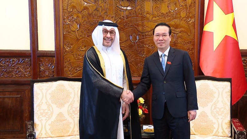 Chủ tịch nước Võ Văn Thưởng tiếp Đại sứ Quatar.