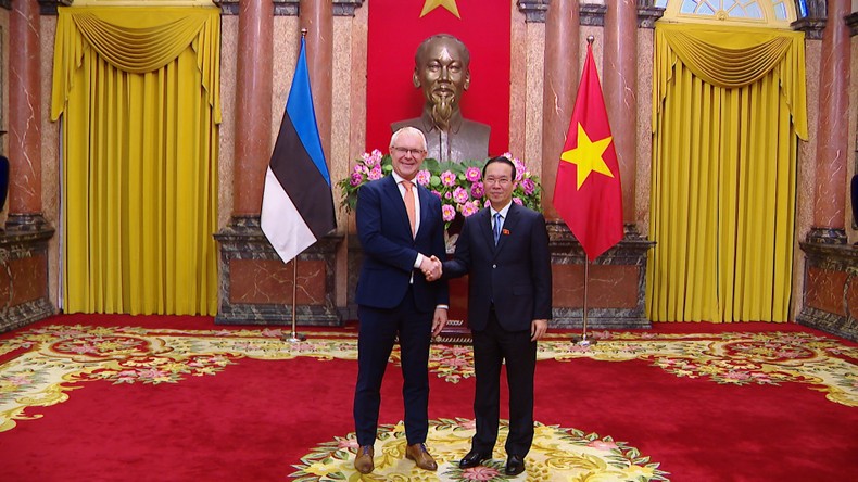 Chủ tịch nước Võ Văn Thưởng tiếp Đại sứ Estonia.