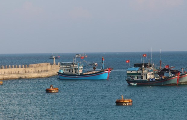 Âu tàu đảo Đá Tây A thuộc Trường Sa của Việt Nam. (Ảnh: Sỹ Tuyên/TTXVN)