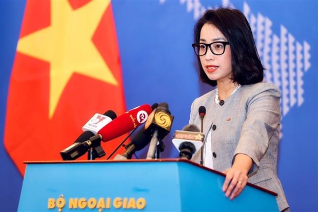  Phó Phát ngôn Bộ Ngoại giao Phạm Thu Hằng. (Ảnh: TTXVN phát)