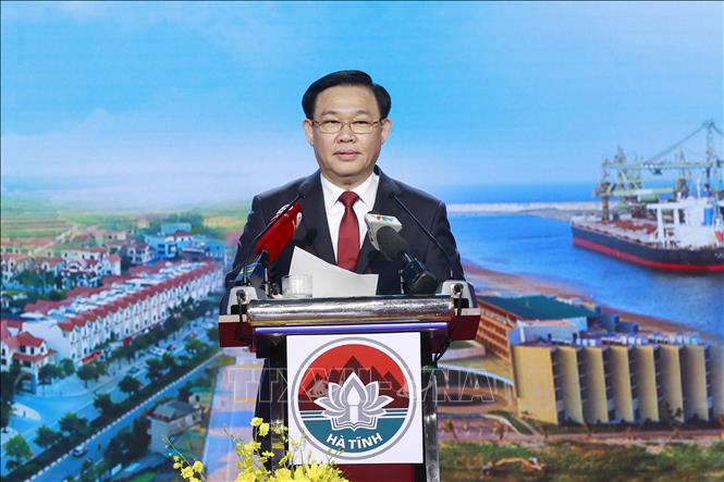Chủ tịch Quốc hội Vương Đình Huệ phát biểu. Ảnh: Doãn Tấn/TTXVN