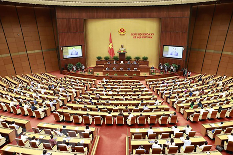 Chủ tịch Quốc hội Vương Đình Huệ phát biểu kết thúc phiên chất vấn và trả lời chất vấn. (Ảnh: Doãn Tấn/TTXVN)
