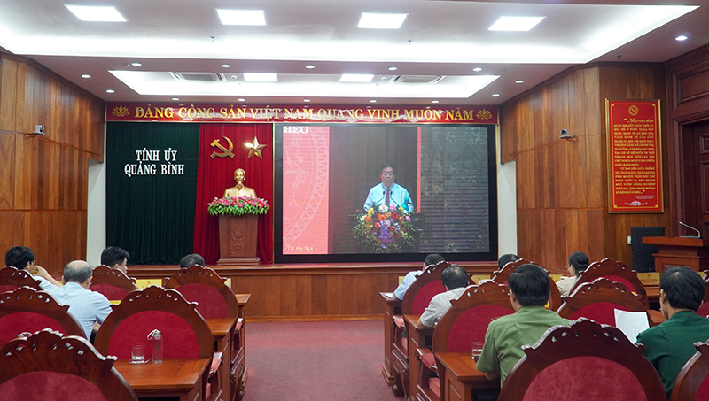 Toàn cảnh hội nghị tại điểm cầu Quảng Bình