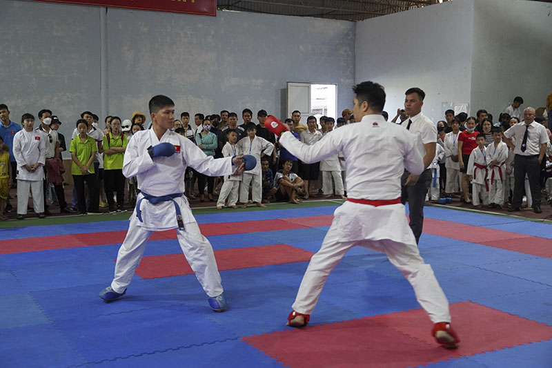 Các VĐV tranh tài sau lễ khai mạc