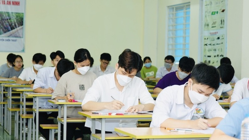 Thí sinh dự thi Tốt nghiệp Trung học phổ thông. (Ảnh: PM/Vietnam+)