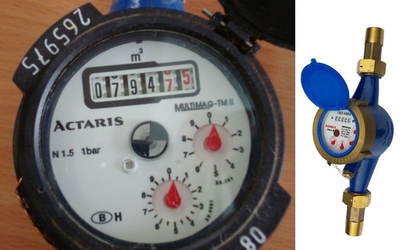 Cách xem đồng hồ nước 6 số