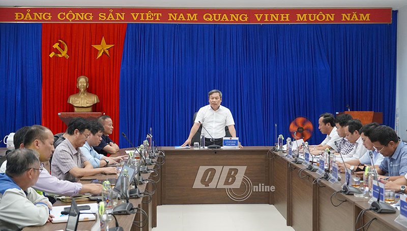 Đồng chí Bí thư Tỉnh ủy Vũ Đại Thắng phát biểu kết luận tại buổi làm việc
