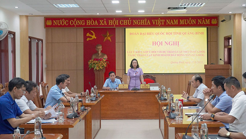 Đại biểu Nguyễn Minh Tâm, Phó trưởng đoàn chuyên trách Đoàn ĐBQH tỉnh phát biểu tại hội nghị