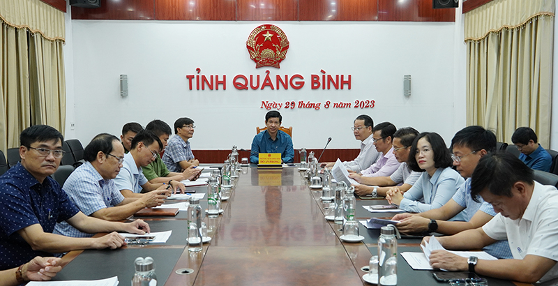 Toàn cảnh hội nghị tại điểm cầu Quảng Bình.