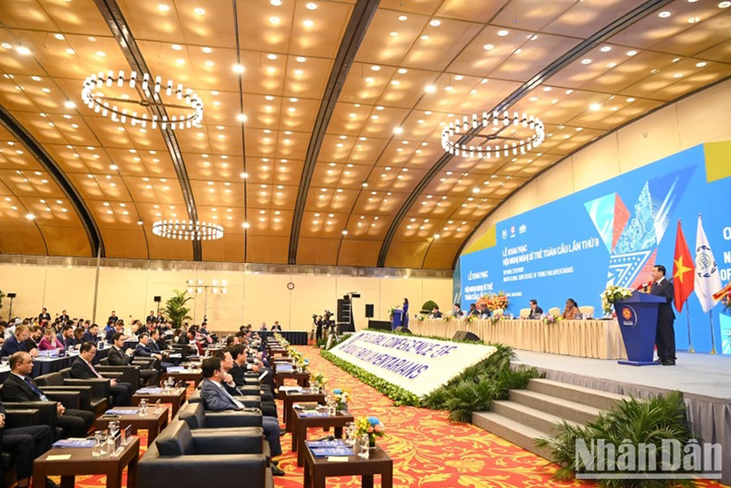   Phiên khai mạc Hội nghị Nghị sĩ trẻ toàn cầu lần thứ 9. (Ảnh: DUY LINH) 