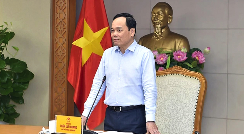  Phó Thủ tướng Trần Lưu Quang phát biểu tại cuộc họp. (Ảnh: VGP)