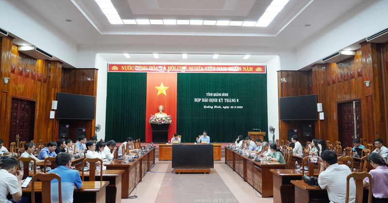 Toàn cảnh buổi họp báo tháng 9/2023.